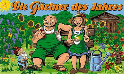 UB Fahne/Flagge Die Gärtner des Jahres Gartenfahne 90 cm x 150 cm Neuware!!!