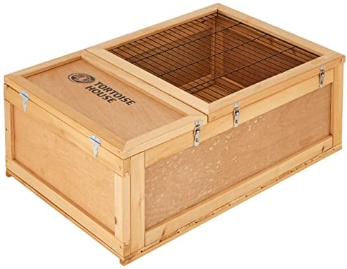 Zoo Med Tortoise House - Habitat per Tartarughe in Legno, Tartarugario da interno o esterno, 91,44X60,96X30,48 CM