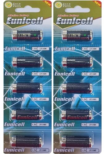 Eunicell LR1 1.5v - Pilas alcalinas (MN9100, AM5, tamaño N, 10 Unidades)
