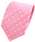 TigerTie Designer cravate en soie rosé rose clair blanc à pois - cravate en soie