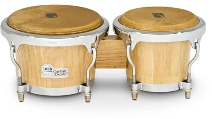 Toca 4600-NW Custom Deluxe Wood Bongos - Natural Wood Finish