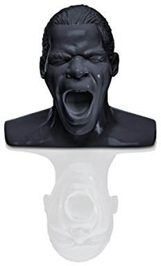 Oehlbach Kopfhörerständer Scream - Handmade, Kunstharz, Schwarz - kultiger Oehlbach-Kopf zur Aufbewahrung von Over- und On-Ear-Kopfhörern