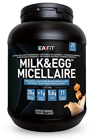 Casein Protein Pulver 750g Karamell - Milk Egg - Langsame Assimilation