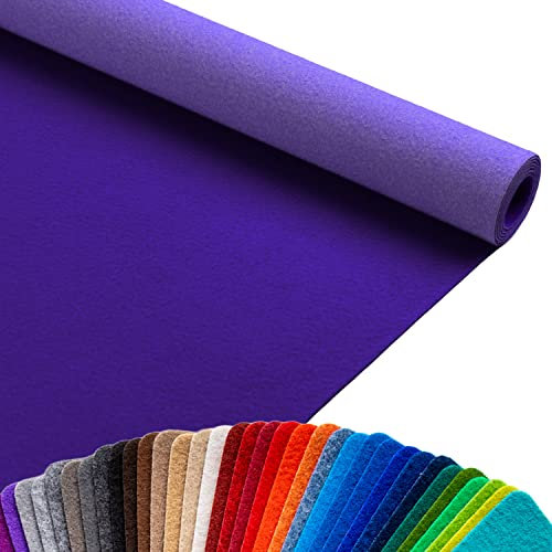 Primaflor Event-Teppich Meterware Podium - Lila, 1,00m x 16,00m, Viele Farben, Rutschfester Gangläufer, Schwer Entflammbarer Hochzeits-Läufer, B1 Messeteppich