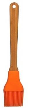 Premier Housewares Silicone Basting Brush with Bamboo Handle - Orange
