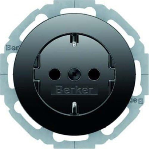 Berker SCHUKO-Steckdose sw/gl 47452045 R.Classic Steckdose 4011334377030