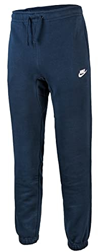 Nike Herren Jogger Fleece Club Trainingshose, Obsidian Blau/Weiß, S