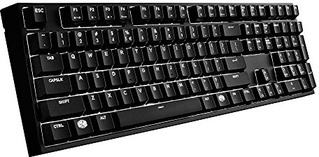 Cooler Master MasterKeys Pro L White LED Mechanical Gaming Keyboard, Cherry MX Blue, Full Size (Large)