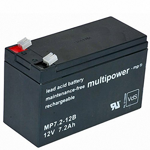 Batteria al piombo Multipower MP 7.2-12B 12V 7,2 Ah al piombo Gel batteria 20722