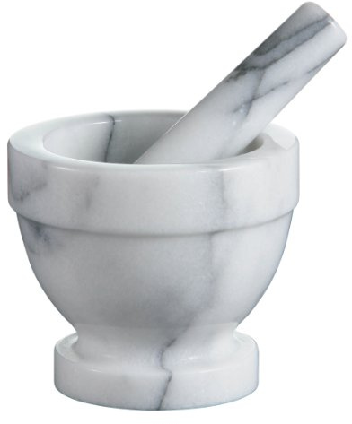 Premier Housewares Mortar and Pestle, 11 x 12.5 x 12.5 cm - Marble