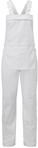 Fort - Bib 'N' Brace - 32W- White - Men's Workwear - Comfortable, Durable Painters & Decorators Overalls