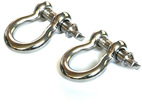 Rugged Ridge | D-Ring Shackle Kit, 3/4 Inch, Stainless Steel, Pair | 11235.05