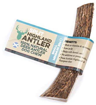 100% Natural SPLIT Antler Dog Chews The Hypo-Allergenic Dog Chew Like Stagbar (Weight - Small 30 - 50g), Size May Vary