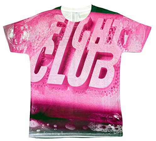 T-Shirt für Herren / Damen mit Seifen-Druckmuster aus dem Film Fight Club auf dem gesamten Hemd, Größen S bis XXL - XXL