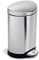 simplehuman CW1834CB 6L Semi-Round Pedal Bin, Small Bin for Bathroom Bedroom Office, Strong Steel Pedal, Silent Soft Close Lid, Inner Bucket, Fingerprint-Proof, Brushed Stainless Steel
