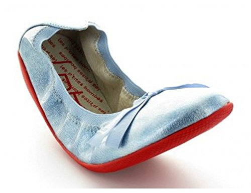 Les P'tites Bombes Ballerine Ella R Vernis Bleu Ciel