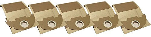 5 Industrie- Baustellen- Gewerbe- Heavy Papier Staubsaugerbeutel kompatibel für Kärcher 2501, 6.904-143