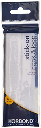 KORBOND Hook&Loop Stick ON White 2CM X 50CM
