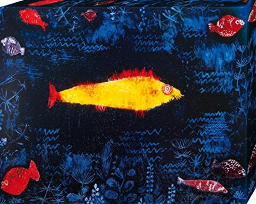 1art1 Paul Klee Poster Der Goldene Fisch, 1925 Bilder Leinwand-Bild Auf Keilrahmen | XXL-Wandbild Poster Kunstdruck Als Leinwandbild 50x40 cm
