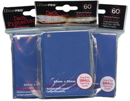 Ultra Pro Card Supplies YuGiOh Sized Deck Protector Sleeves Royal Blue 60 Count x3