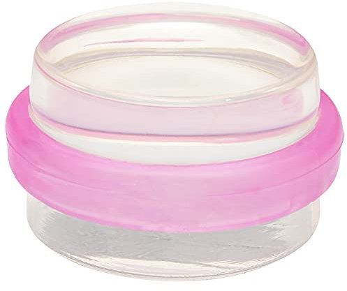 WAGNER Bodentürstopper CLEAR PINK - Durchmesser Ø 38 x 22 mm, hochwertiger Kunststoff, transparent/pink, selbstklebend, rückstandslos entfernbar - 15501711