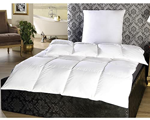 Bestlivings Daunen Federdecke Bettdecke Kassettendecke (1400g) - Winterdecke Daunendecke - ÖKO TEX 135x200 cm Steppdecke