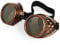 Ultra Bronze mit Braunen Gläsern Steampunk-Brille Herren-Damen Cyber-Brille Viktorianischer Punk Schweißen Cosplay-Brille Goth, Rustikal Niet Runde Brille Fliegende Brille Kostüm-Pilotenbrille