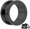 Treuheld® | 26mm Titan Ohr Flesh Tunnel | Schwarz | reines G23 Titan | Damen und Herren | mit Gewinde - Schraubverschluss/zum Schrauben