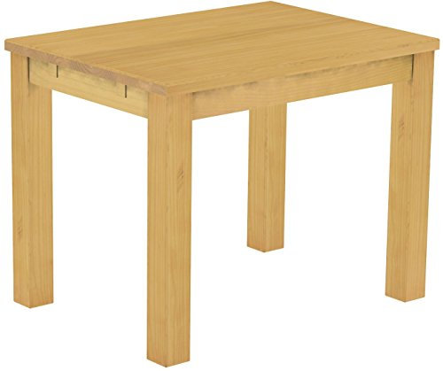 Esstisch Rio Classico 100x73 cm Eiche hell Holz Pinie Massivholz Esszimmertisch Echtholz ausziehbar vorgerichtet für Ansteckplatten Brasilmöbel