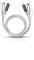 OEHLBACH Silver Express Plus 100 - Set di cavi stereo Phono RCA per giradischi e amplificatori – SPOFC & schermatura a 2 vie – 1 m – argento