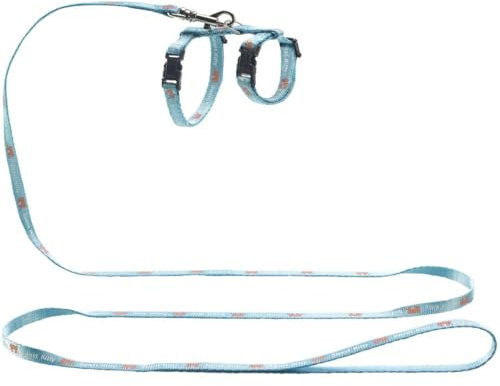 HUNTER SWEET KITTY Katzengarnitur, Nylon, Katzenleine, Geschirr, hellblau