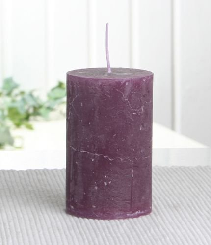 CandleCorner Rustik-Kerzen, 8 x 5 cm Ø, Pflaume-Burgund