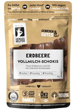 Bremer Gewürzhandel Erdbeer Vollmilch Schokis, Erdbeeren in Vollmilch-Schokolade, 125g