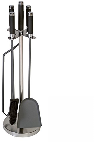 raik 21.02.743.2 Kaminbesteck, 4-teilig, Edelstahl, 62cm