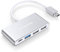 LENTION 4-in-1 USB-C Hub with Type C, USB 3.0, USB 2.0 for 2024-2016 MacBook Pro (M1-M4), iPhone 16-15 New Mac Air/Surface, ChromeBook, More, Multiport Charging & Connecting Adapter (C13, Silver)