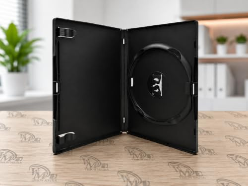Trade Media Custodie Amaray Autentiche per DVD Singolo Nere con Costola da 14mm Pacco da 10