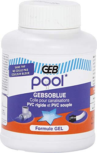 Gebsoblue - Pegamento de PVC especial para piscina jaccuzzi irrigación 500 ml para montar tuberías y accesorios de PVC