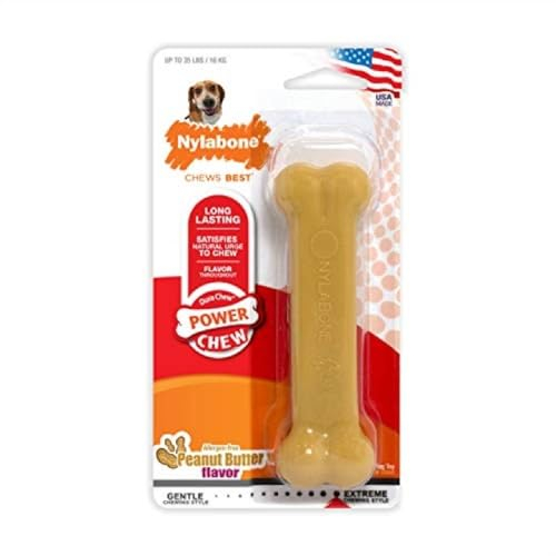 Nylabone Extreme, Kau- und Zahnspielzeug für Hunde, Hundeknochen, für aggressiv / Starke kauende, Erdnussbutter -Geschmack, für mittelgroße hunde bis 16 kg