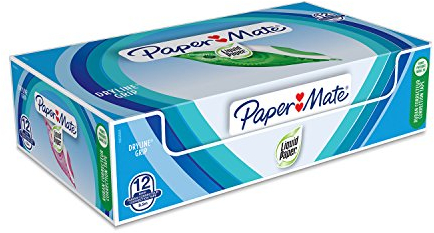 Paper Mate Liquid Paper DryLine Grip-Korrekturband, sortierte Farben, 12er-Box