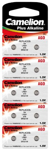 Lasermax Alkaline-Knopfzelle CAMELION AG5 1,5V, 10er-Blister