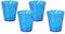 omada Design Wassergläser Set, Packung mit 4 farbigen Kunststoffgläsern aus transparentem Acryl (Bpa Free), 35cl Kapazität, Made in Italy, Verarbeitung mit Diamanteffekt, Diamond Linie, Türkis