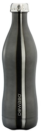Dowabo Metallic Black Isolierflasche, 750 ml