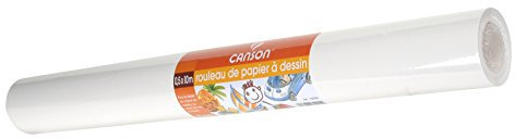 Canson 200003210 Rouleau de papier à dessin Blanc 0,5 x 5 m 90 g/m²