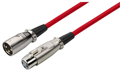 Img Stage Line MEC-100/RT Mikrofonkabel (XLR-Stecker / XLR-Kupplung) 1m rot