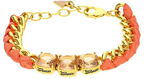 Guess Damen Armband Metall Stoff 20.0 cm rot UBB11415