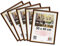 3-B Bilderrahmen BARI RUSTIKAL - 5-Pack - Dunkel Braun/Gold - 30x40 cm - Holzrahmen, Fotorahmen aus exotischem Holz (Ayous), Portraitrahmen mit Acrylglas