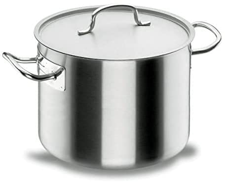 Lacor Chef-Classic 50127 - Olla baja con tapa, Acero Inoxidable 18/10, 28 cm