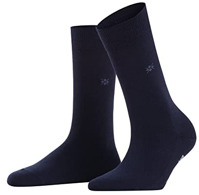Burlington Damen Bloomsbury Socken atmungsaktive klimaregulierende geruchshemmende nachhaltige Wolle Baumwolle verstärkt flache Naht für druckfreie Fußspitze einfarbig Business Alltag 1 Paar