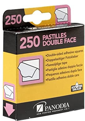 Panodia - Boîte De 250 Pastilles Adhésives Double-face - Idéales Pour Albums Photo Scrapbooking Et Projets Créatifs - Excellente Adhésion Sur Divers Supports - Marque Française
