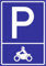 Kiwistar - Parkplatzschild - Aluverbundplatte 3mm - Motorrad (Piktogramm) - 30 x 21cm